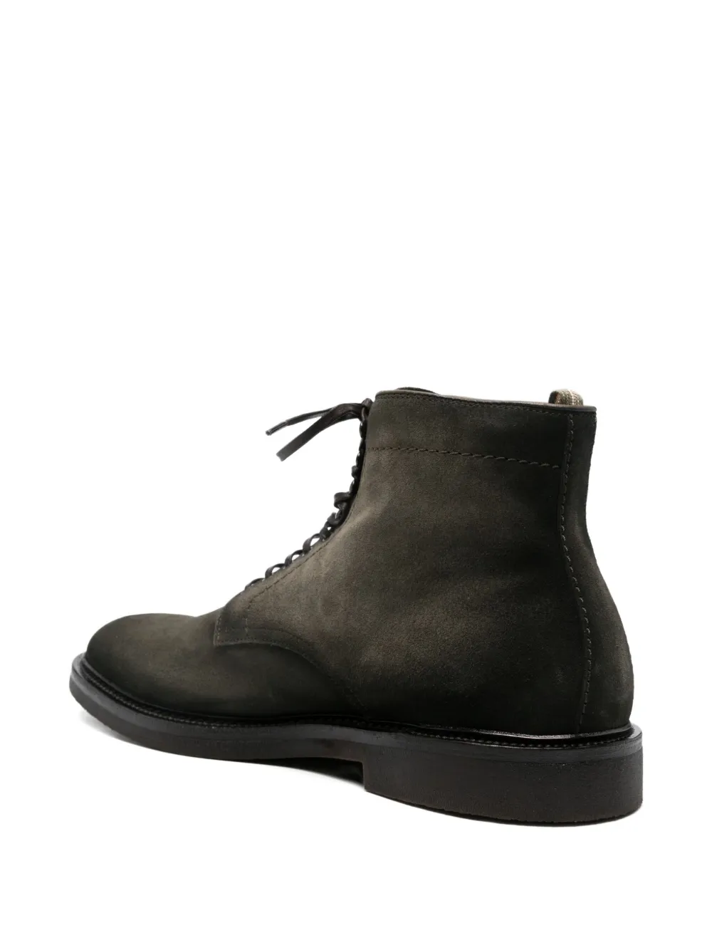 Officine Creative lace-up suede boots Green