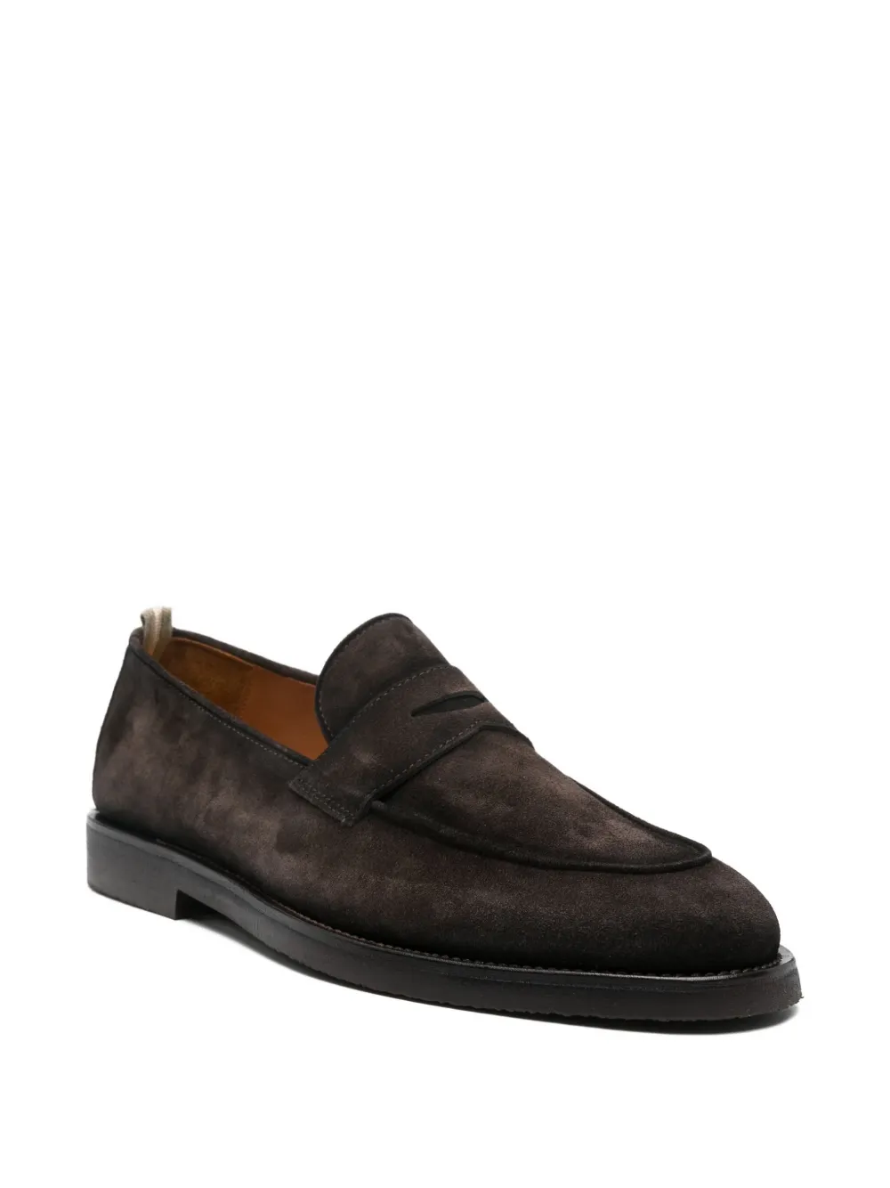 Officine Creative penny suede loafers - Bruin