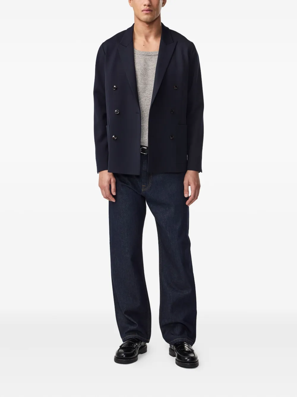 NN07 Jack met dubbele rij knopen en zak Blauw