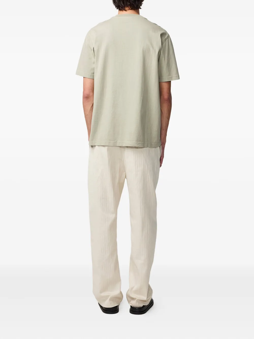 NN07 Adam T-shirt met geborduurd logo Groen