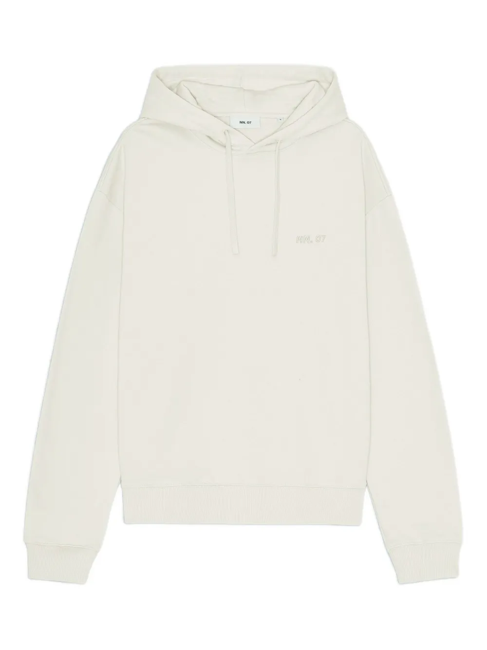 NN07 Hoodie met geborduurd logo Wit