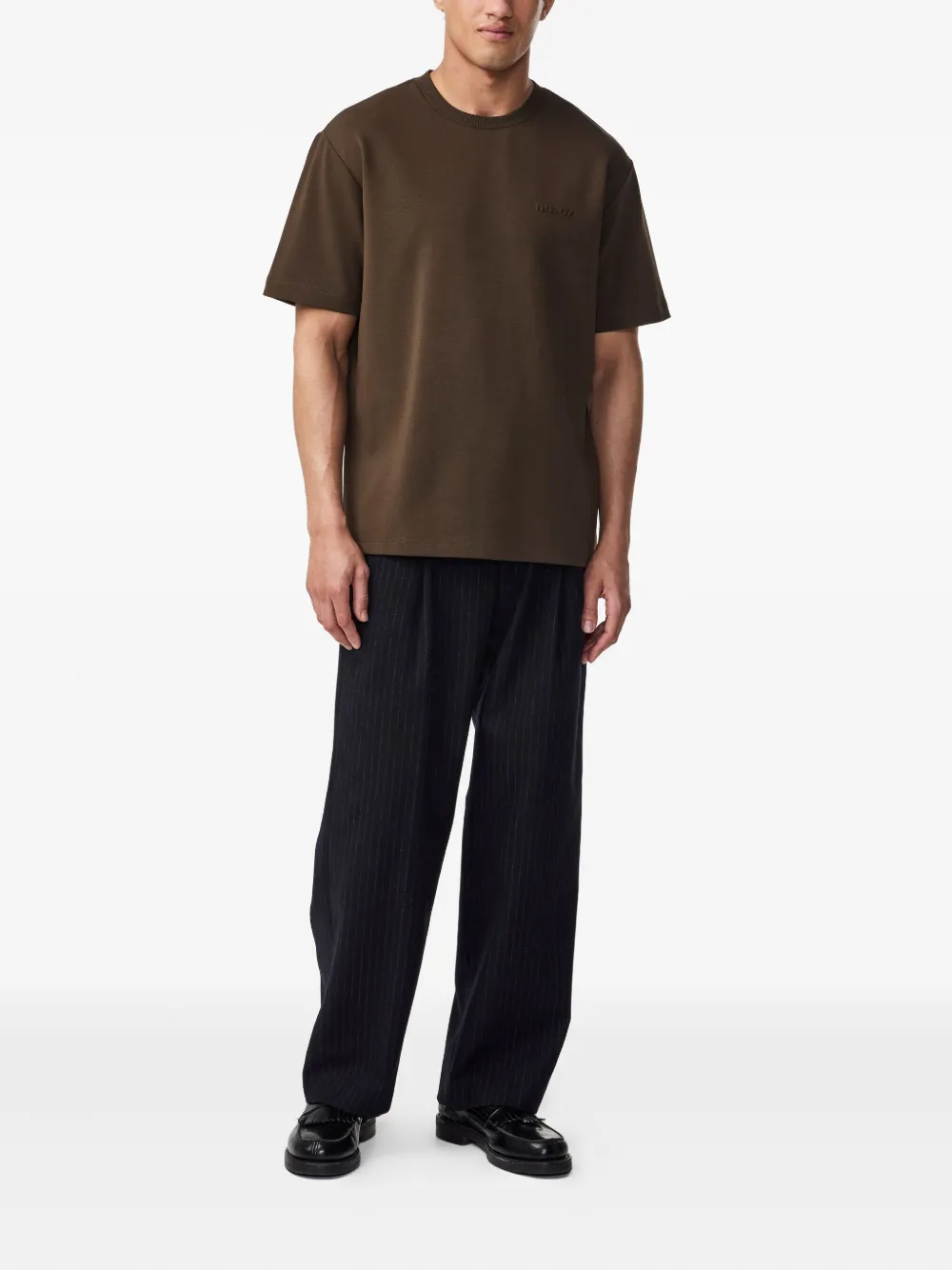 NN07 T-shirt met logo-reliëf - Groen