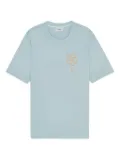 NN07 Pedro flower-embroidered T-shirt - Blue