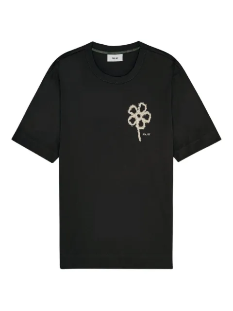 NN07 flower-embroidered t-shirt