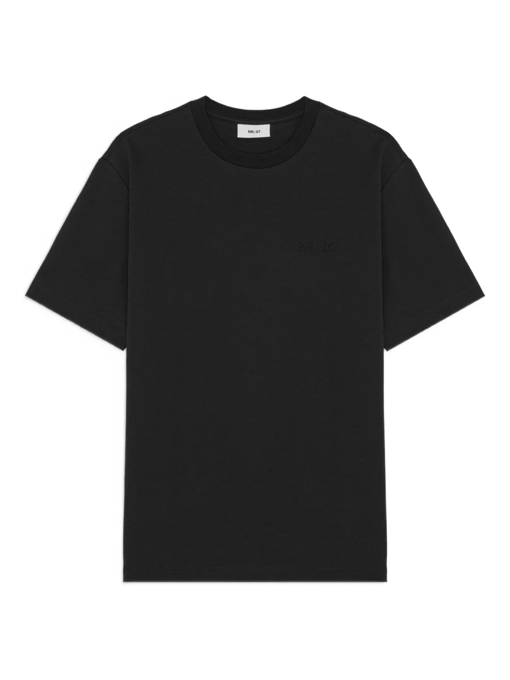 NN07 T-shirt met geborduurd logo Zwart