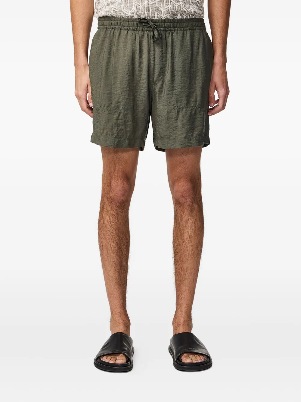 Nn07 Ryan Elasticated-waistband Shorts In Green