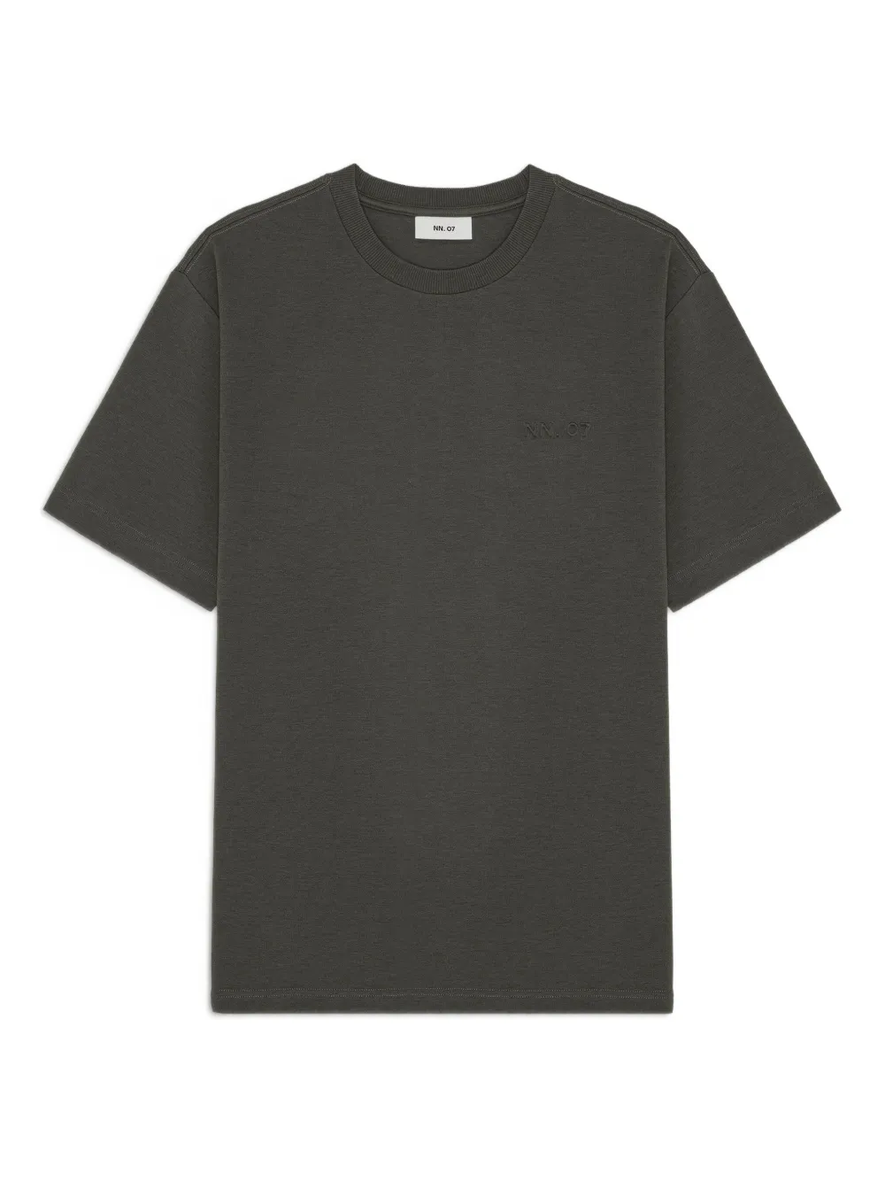 NN07 T-shirt met geborduurd logo Grijs