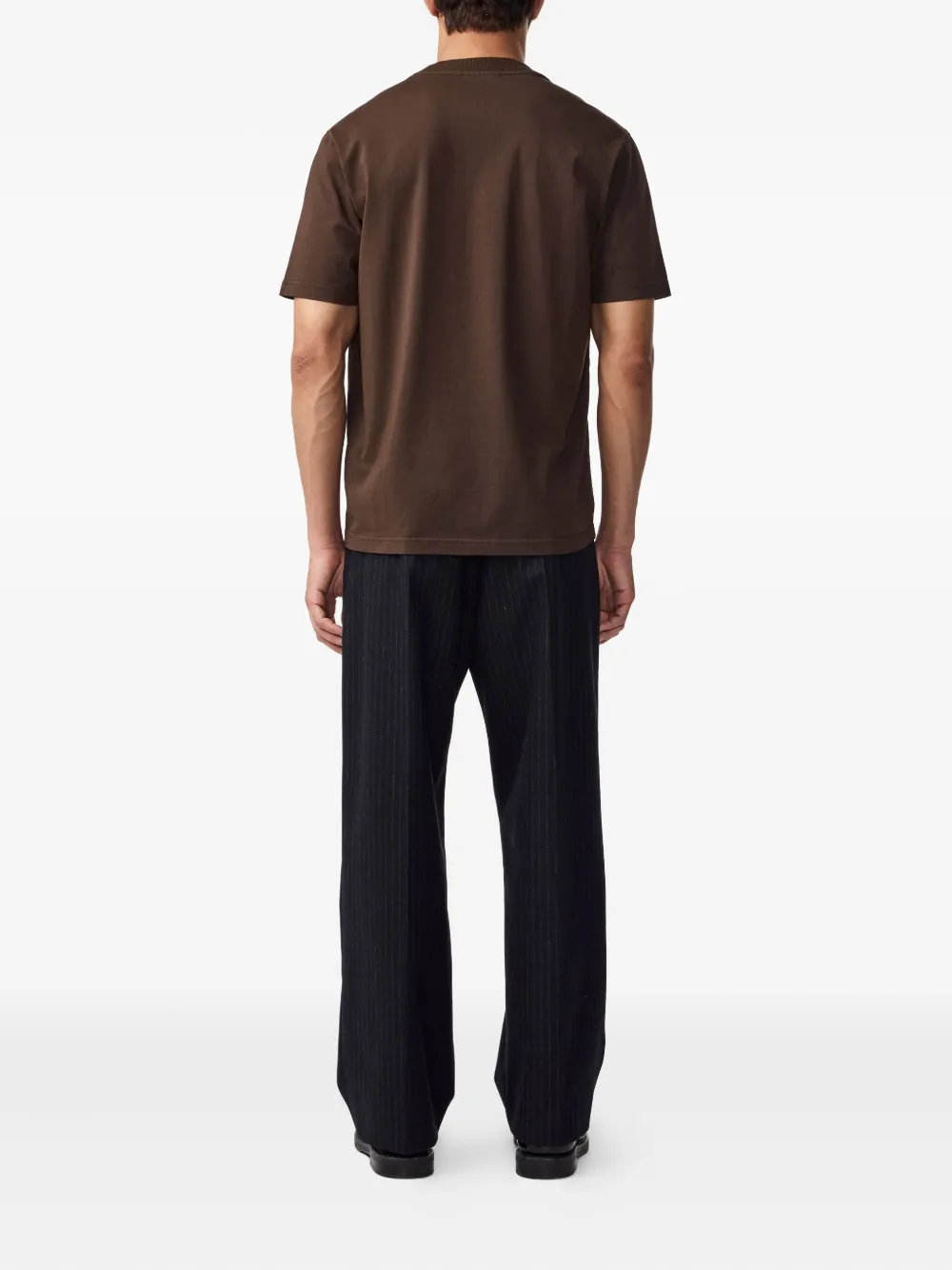 NN07 T-shirt met geborduurd logo Bruin