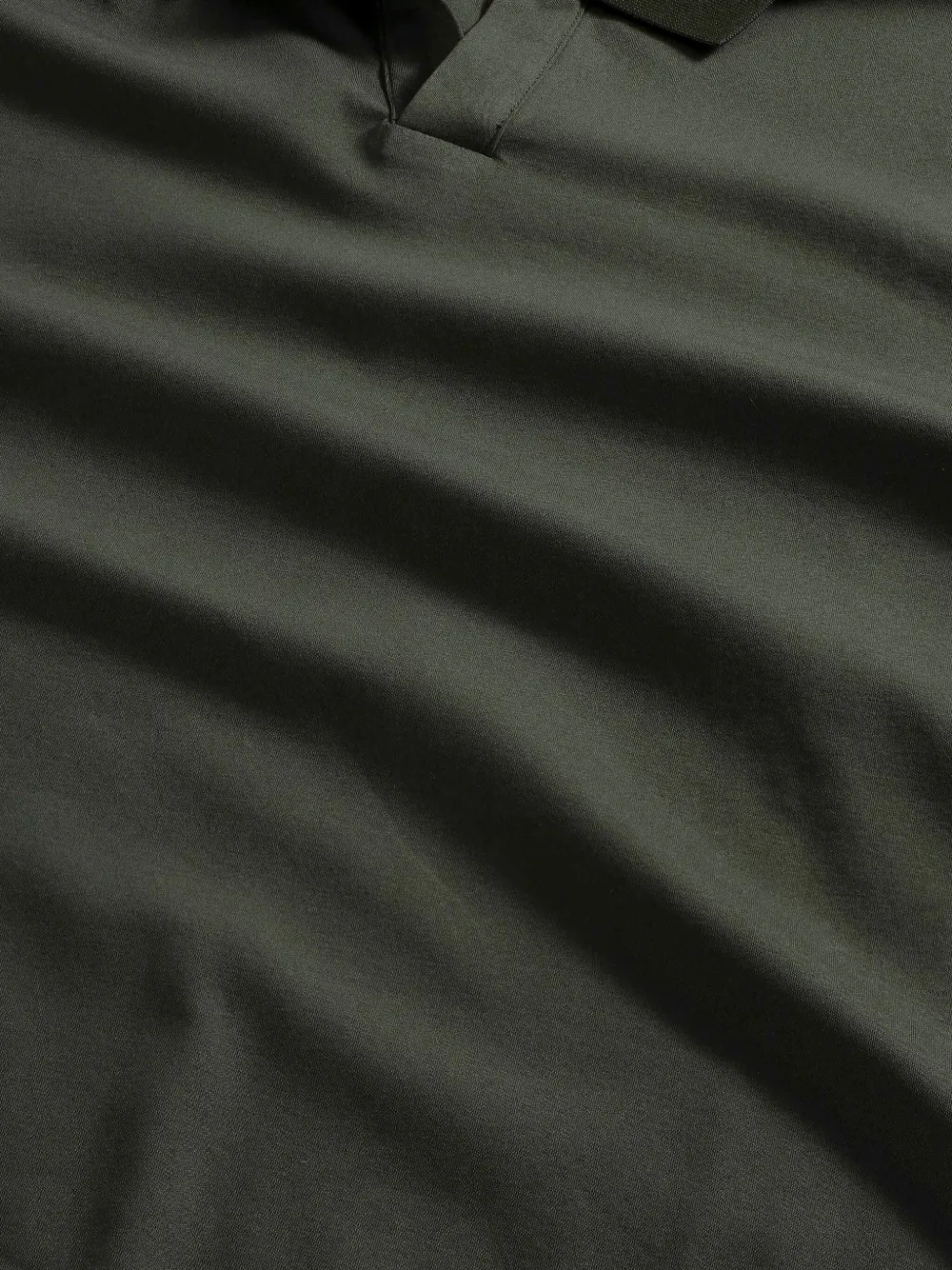 NN07 T-shirt met polokraag en lange mouwen Groen