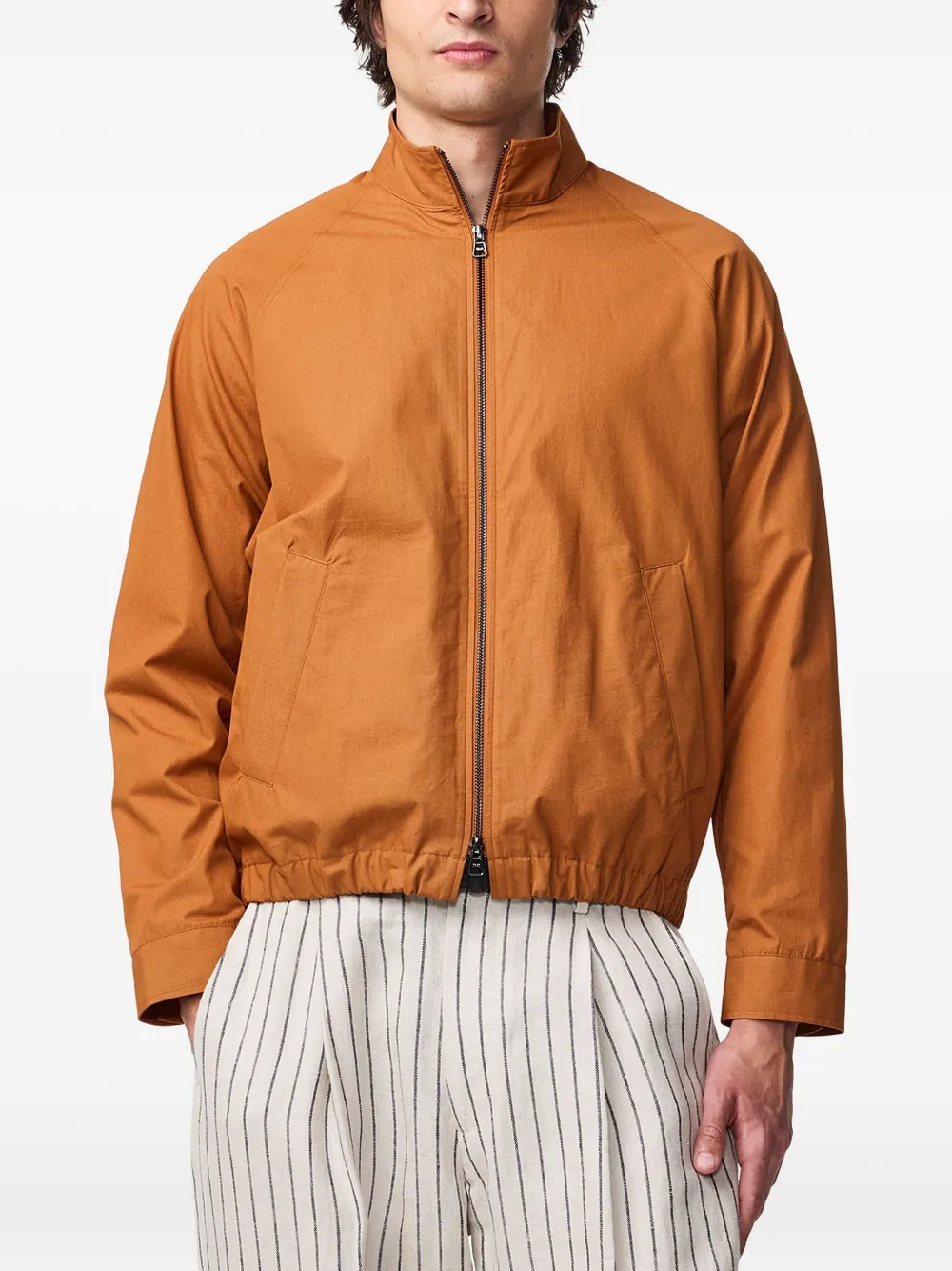 Nn07 Dave 1080 Organic Cotton-shell Bomber Jacket In Brown