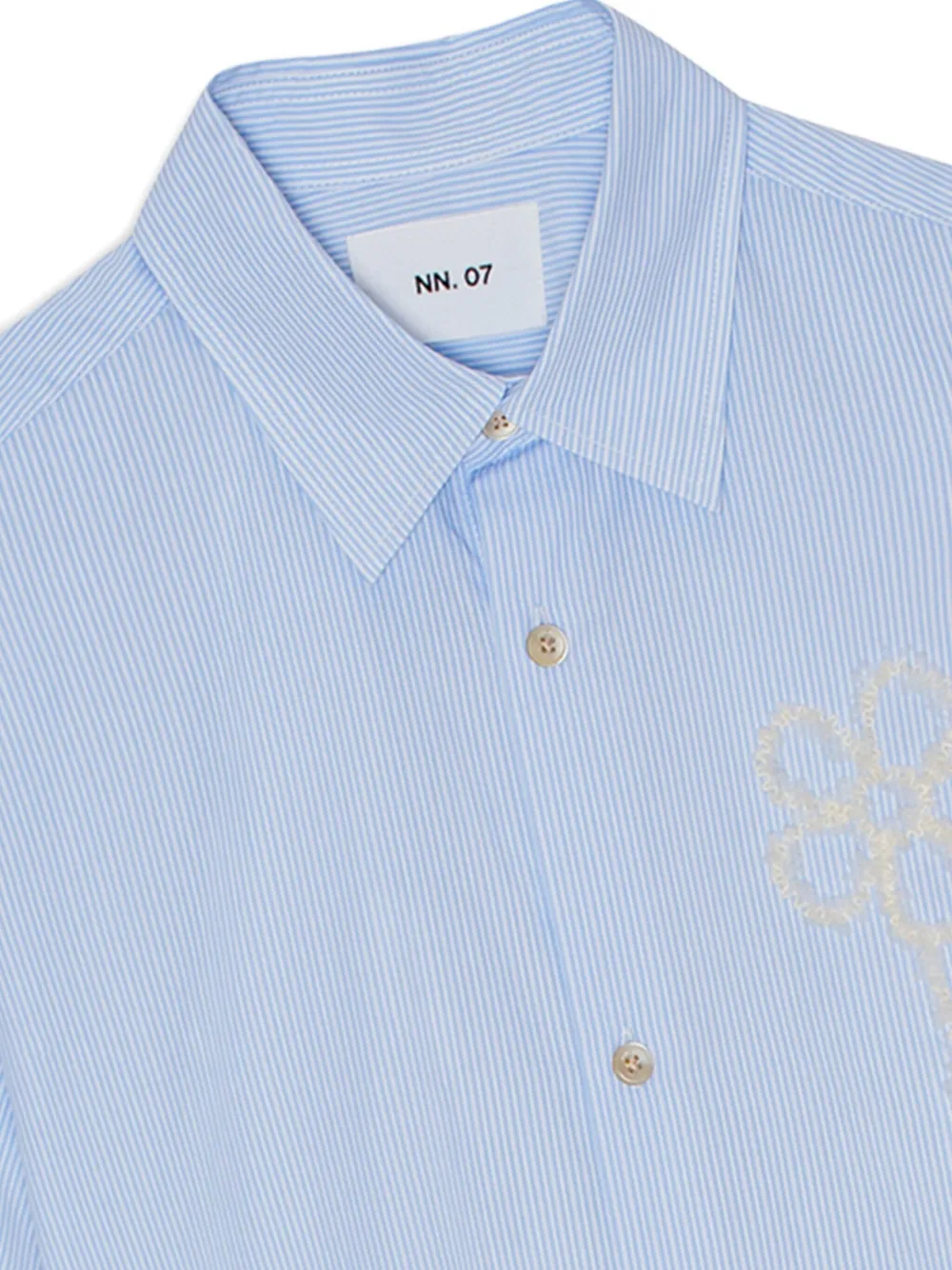NN07 Freddy gestreept overhemd Blauw