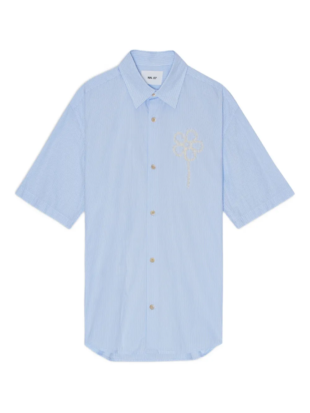 NN07 Freddy gestreept overhemd Blauw