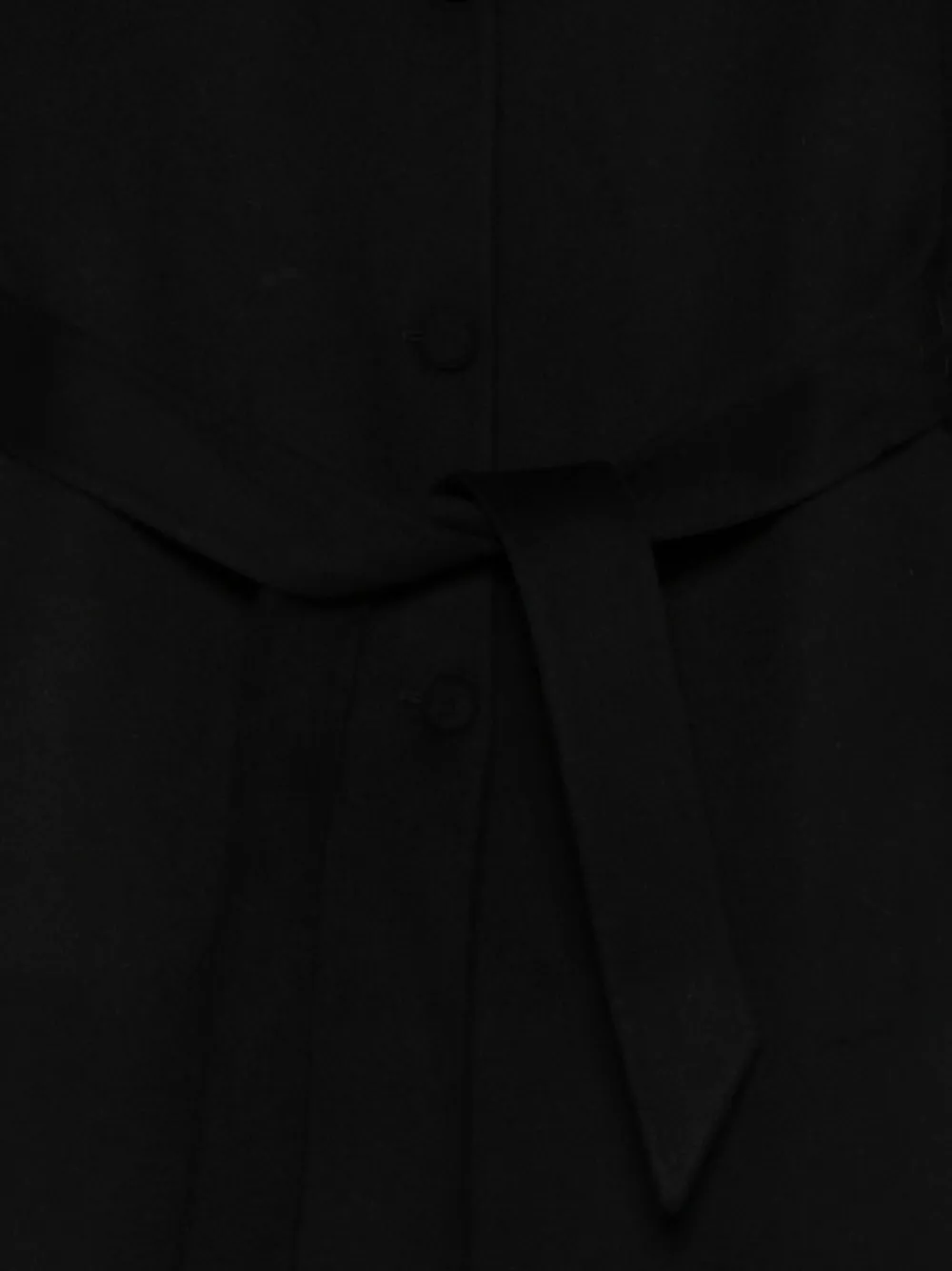 Agnona Belted Wool Coat In Black