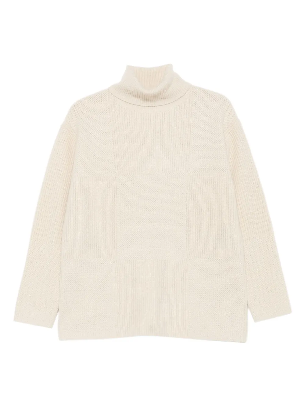 JOSEPH ribbed panelled turtleneck sweater | Neutrals | Image 1
