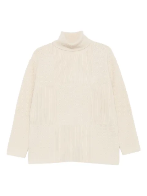 JOSEPH ribbed panelled turtleneck sweater