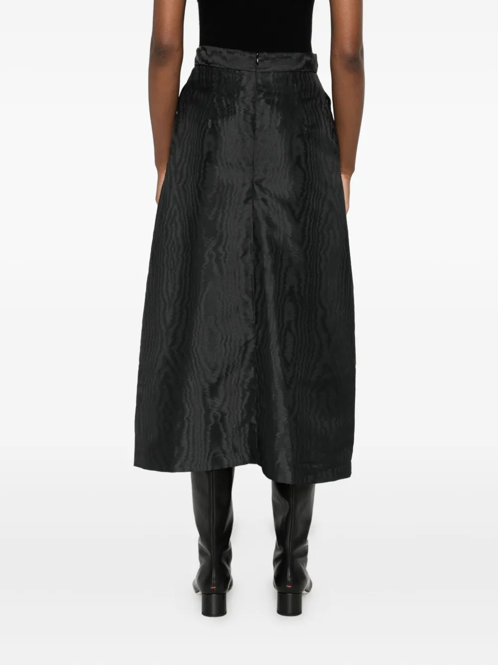 Lunatica Milano Maxi-rok met textuur Zwart