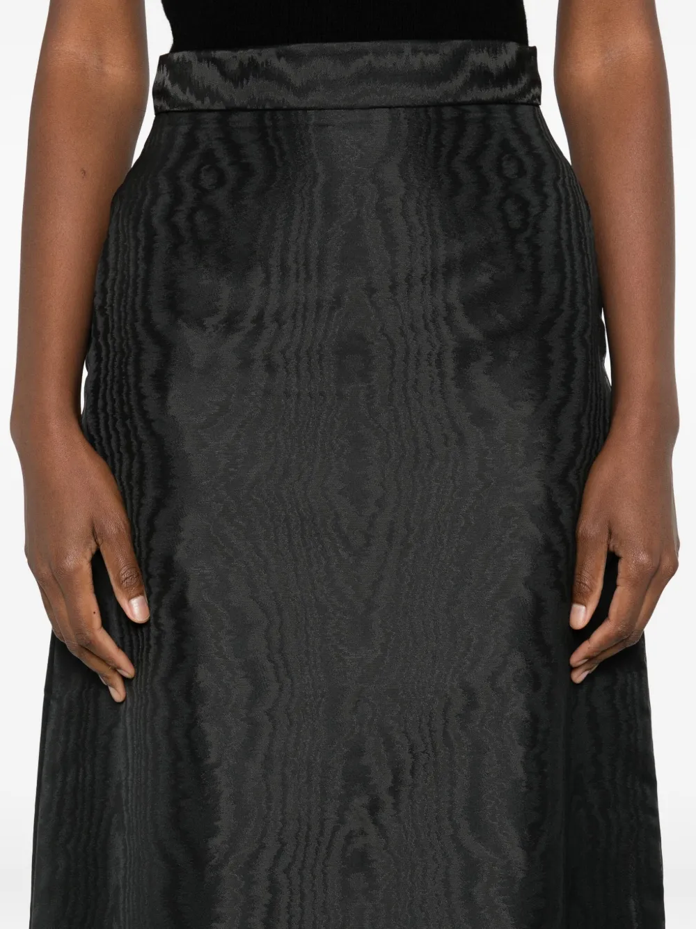 Lunatica Milano Maxi-rok met textuur Zwart