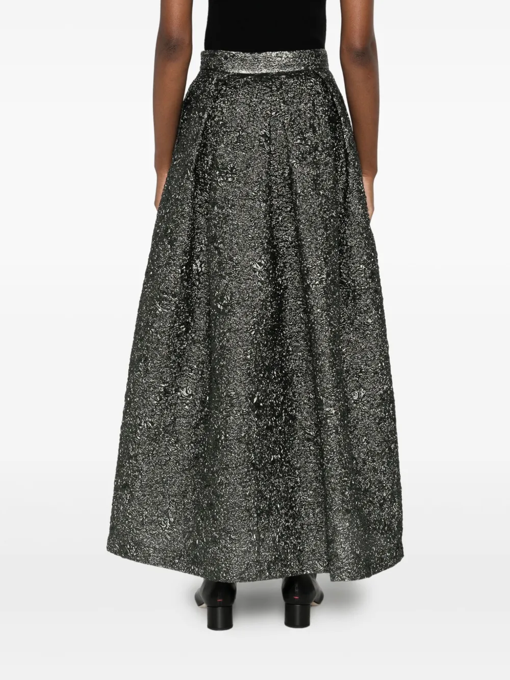 Lunatica Milano Maxi-plooirok Groen