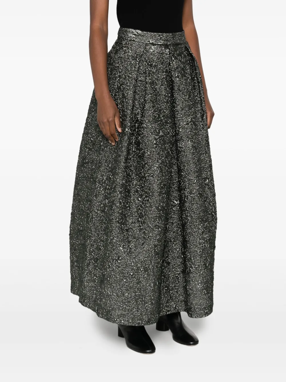 Lunatica Milano Maxi-plooirok Groen