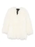 Numerootto Robyn Mongolian-fur coat - White
