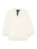 Numerootto Robyn Mongolian-fur coat - White