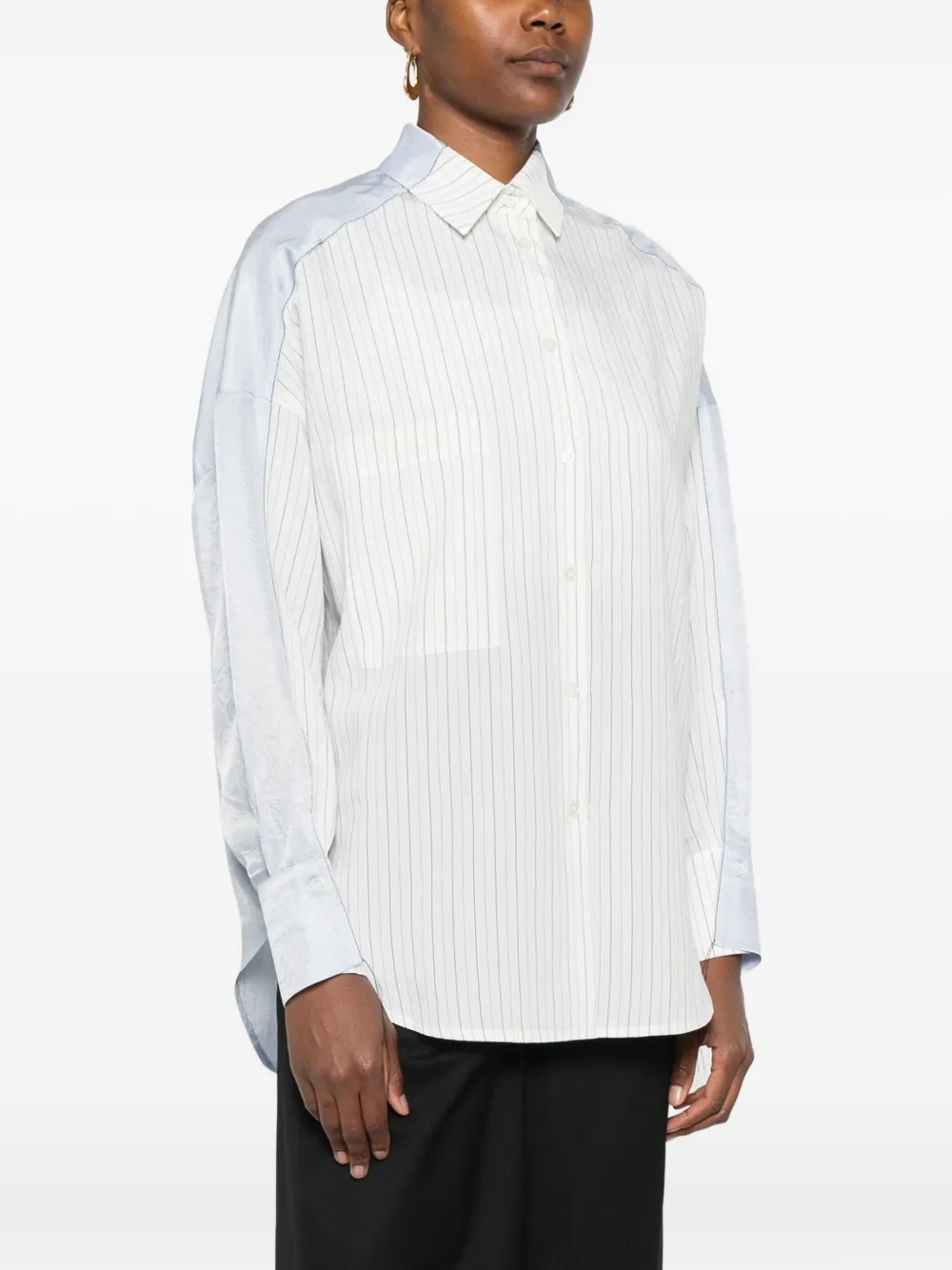 Tela Blouse met krijtstreep Wit