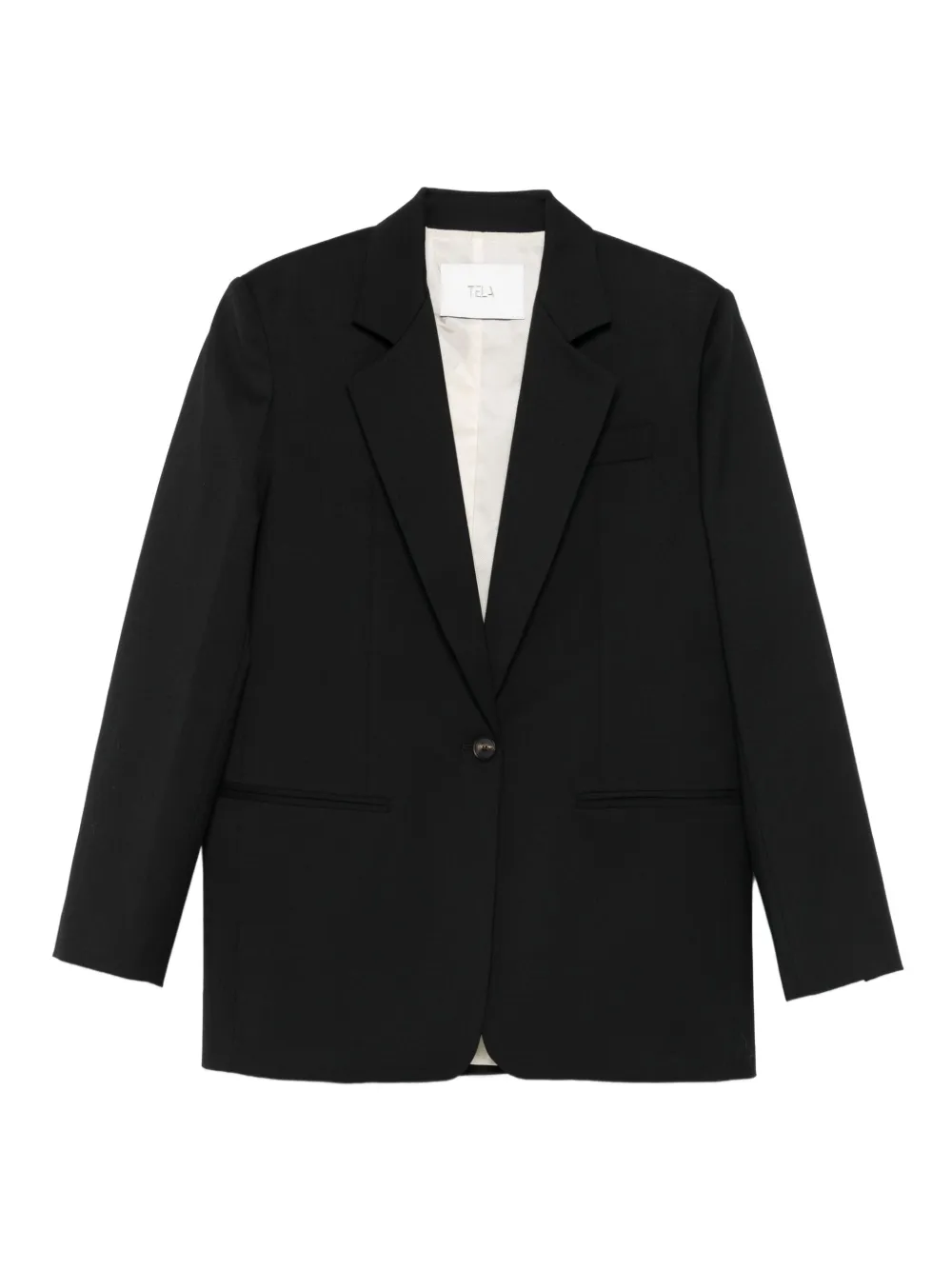 Tela single-breasted notched-lapel blazer | Black | Image 1