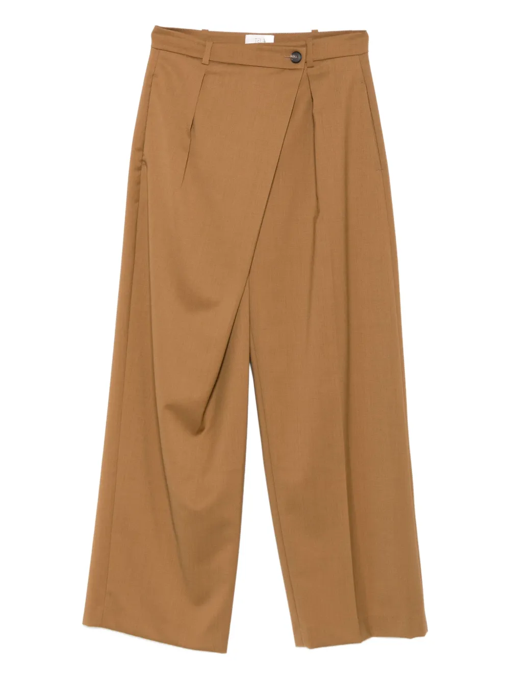 Tela pleated wrap trousers | Brown | Image 1