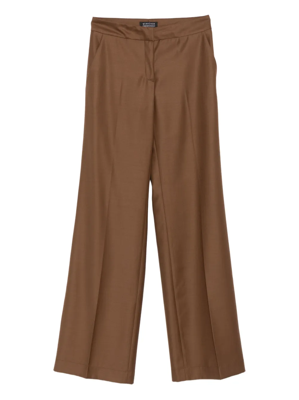 Gianluca Capannolo pleated wide-leg trousers | Brown | Image 1