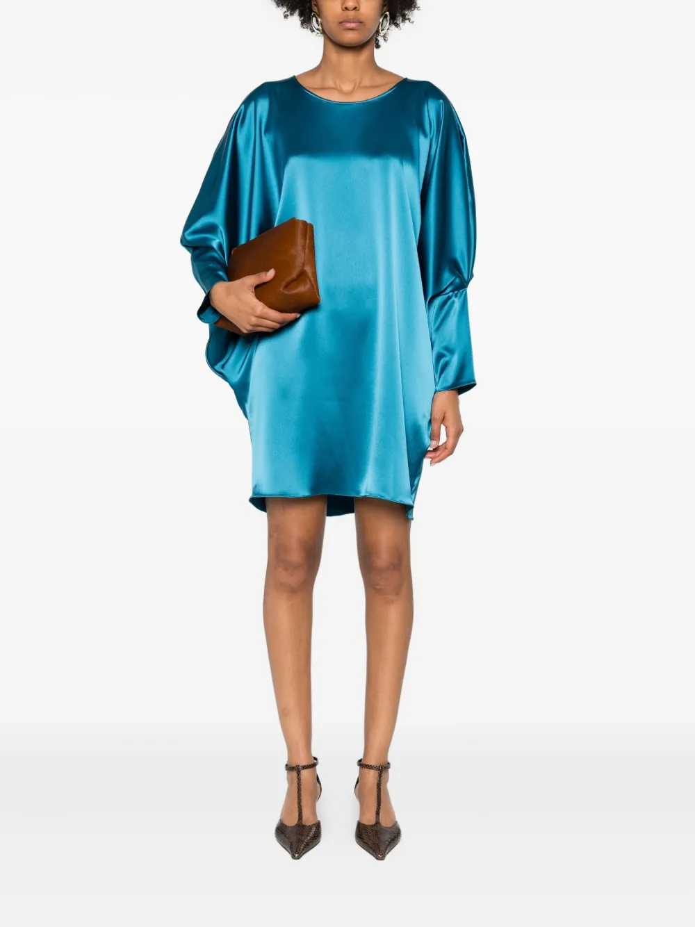 Gianluca Capannolo crew-neck puff-sleeve mini dress | Evening Dresses | Image 2