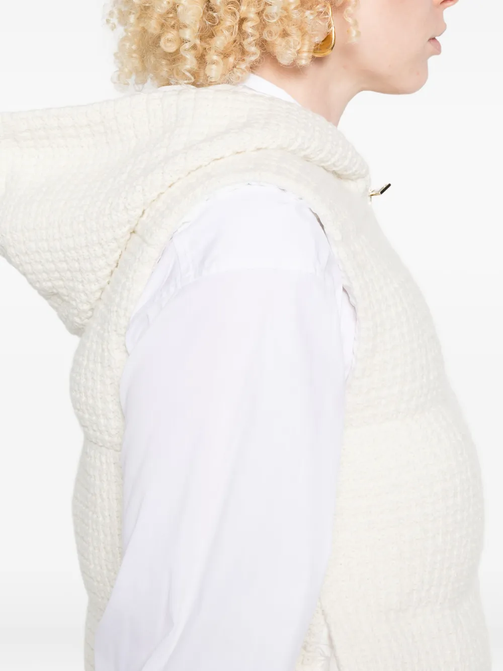 Fabiana Filippi Top met capuchon en rits Wit