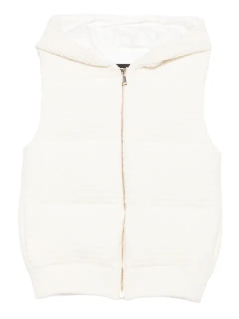 Fabiana Filippi hooded zip-front vest
