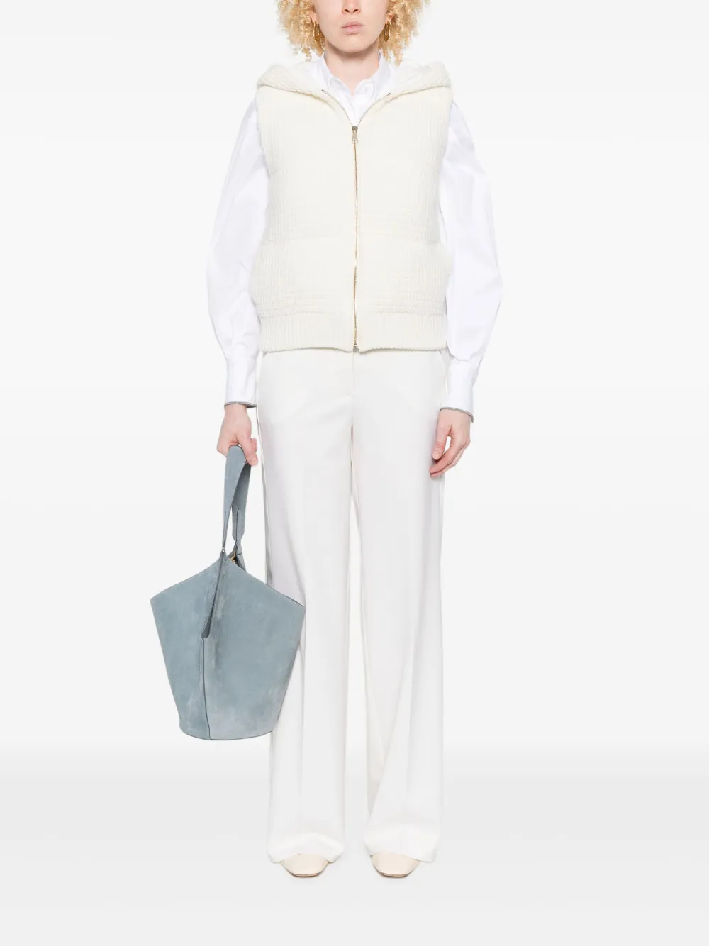 Fabiana Filippi hooded zip-front vest | Waistcoats & Gilets | Image 2