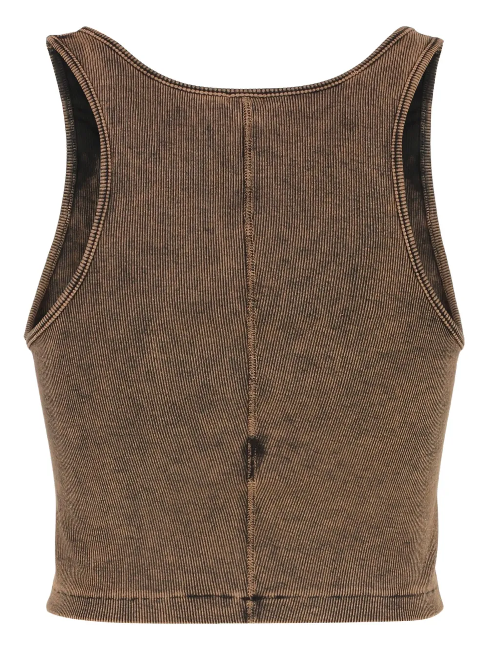 RE DONE Geribbelde tanktop Bruin