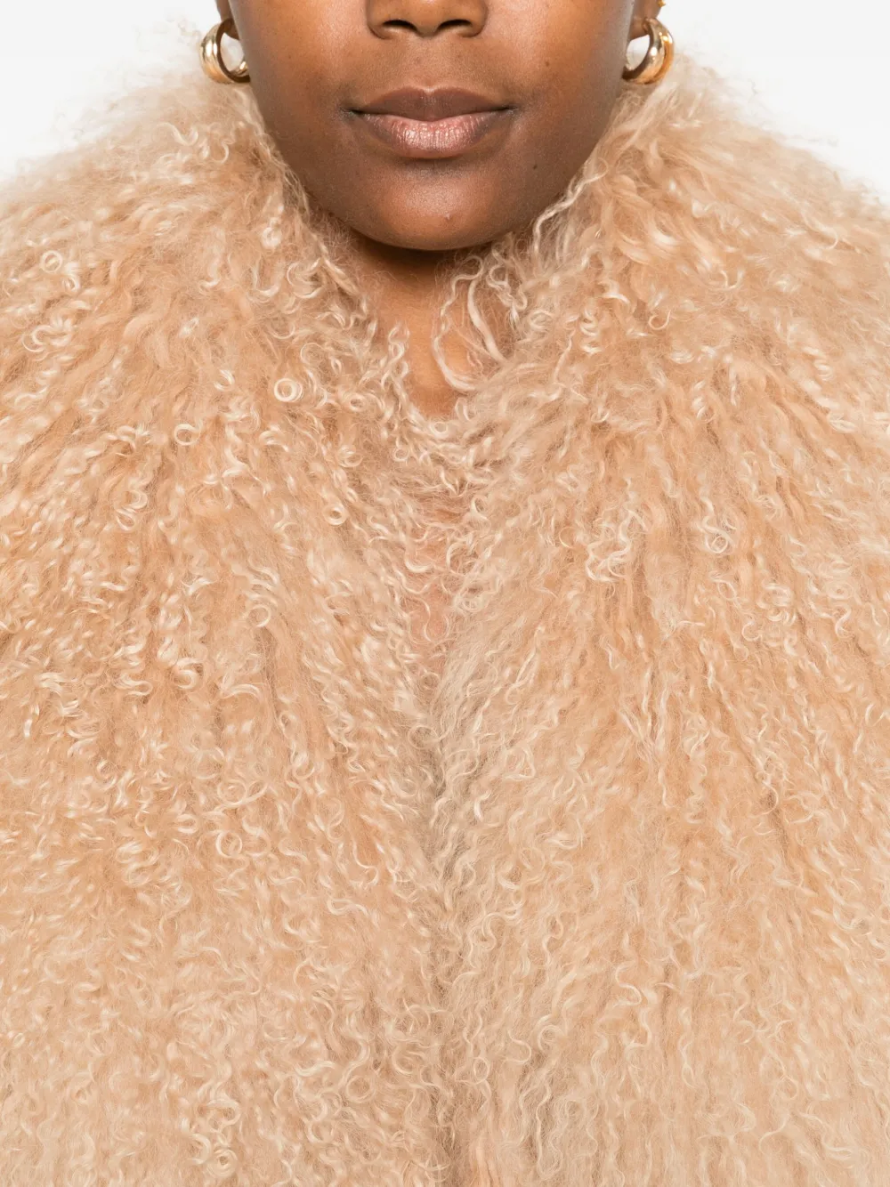 Numerootto Aghata Belted Coat In Neutral