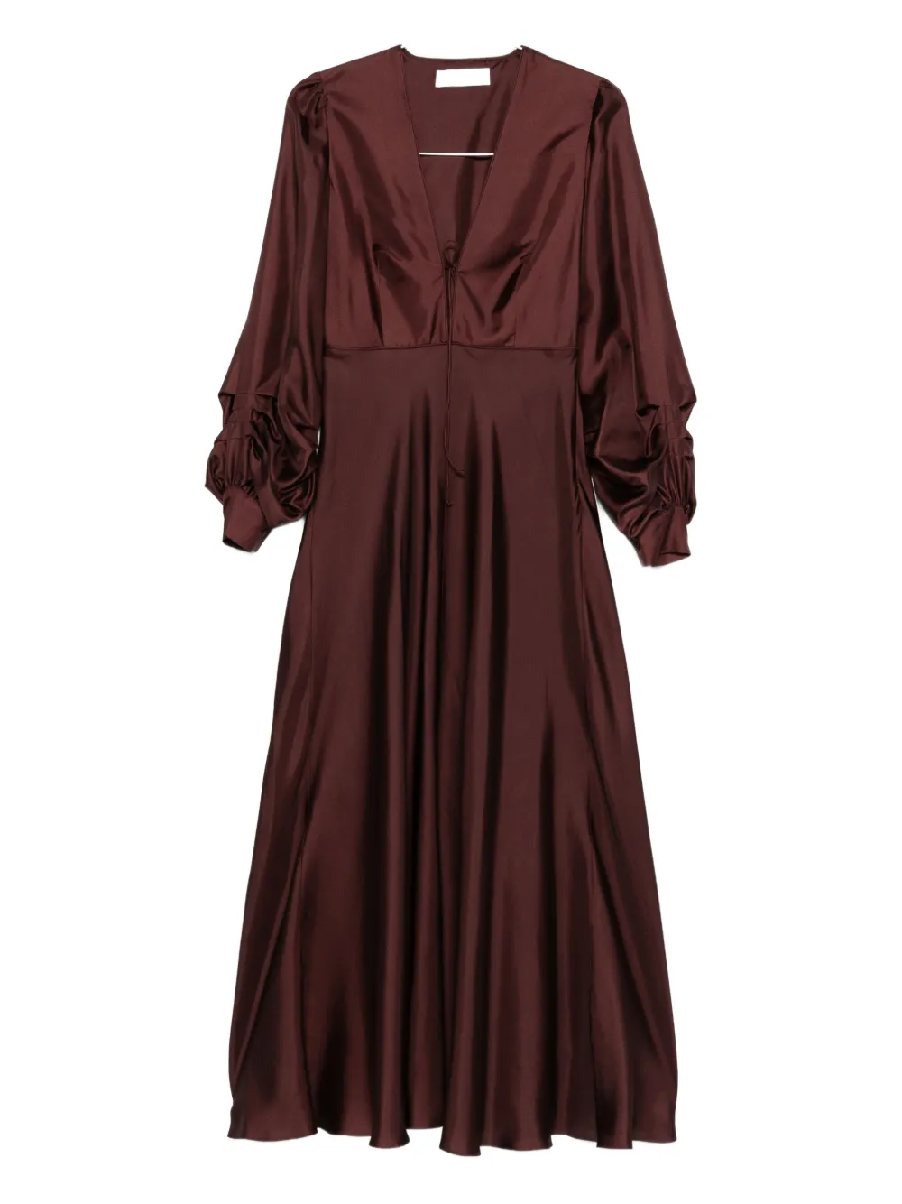 Raquel Diniz V-neck Maxi Dress In Burgundy