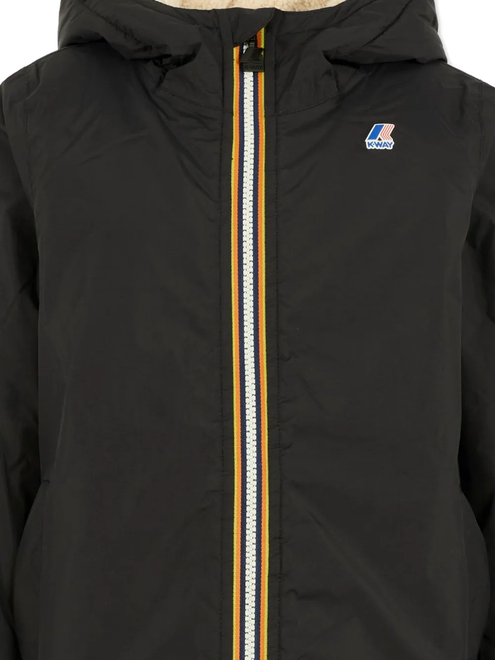K Way Kids Fleece jack met capuchon Zwart