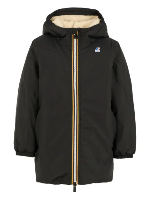 K Way Kids hooded fleece-lined jacket