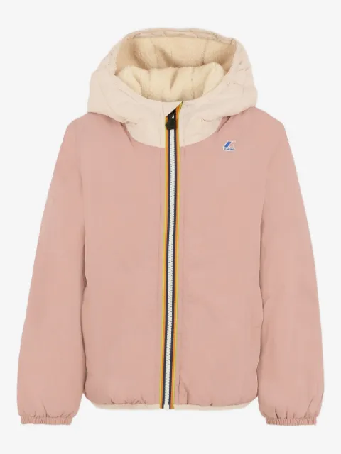 K Way Kids Lily hooded fleece-lined jacket