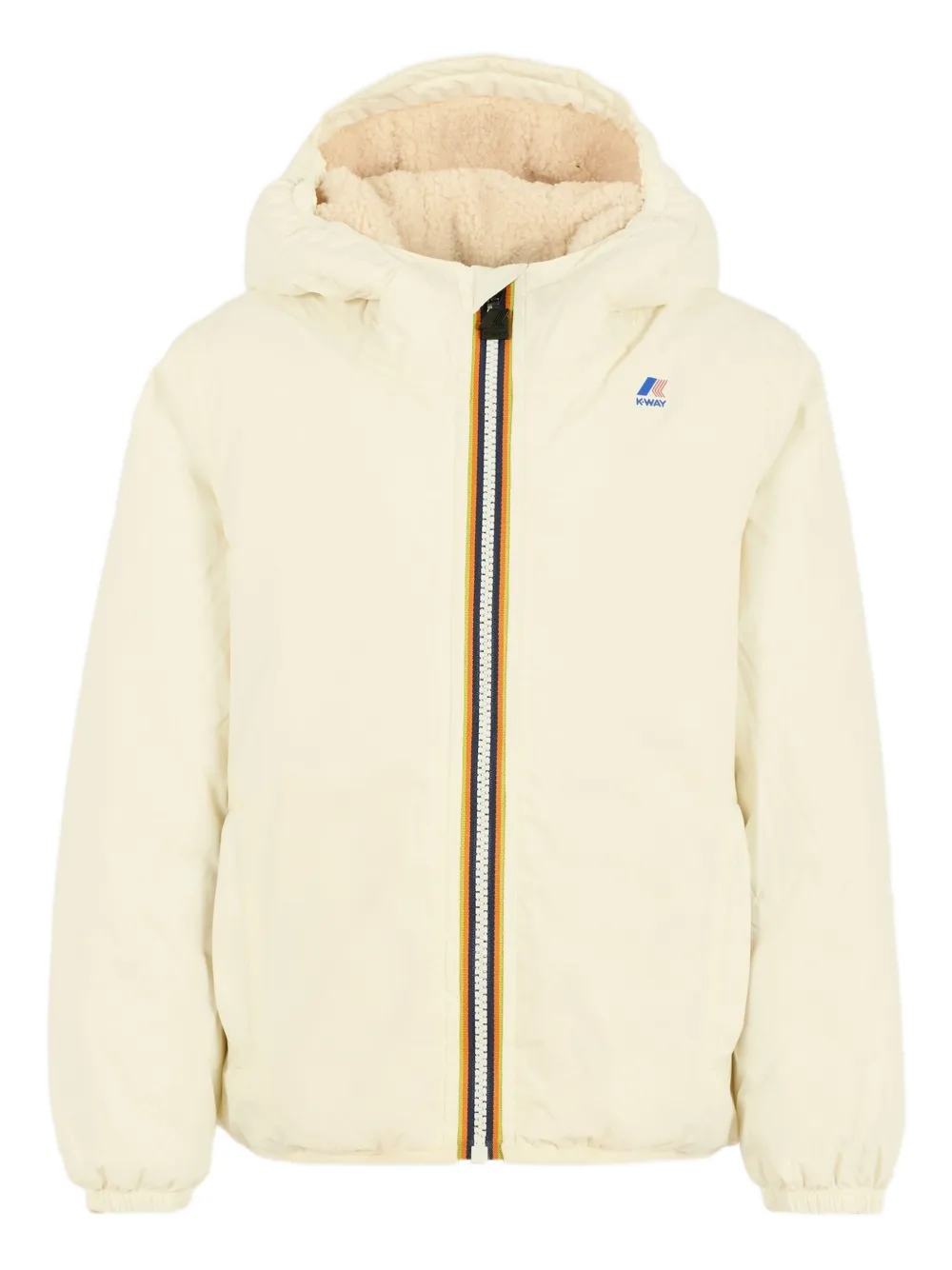 K Way Kids hooded puffer jacket Beige