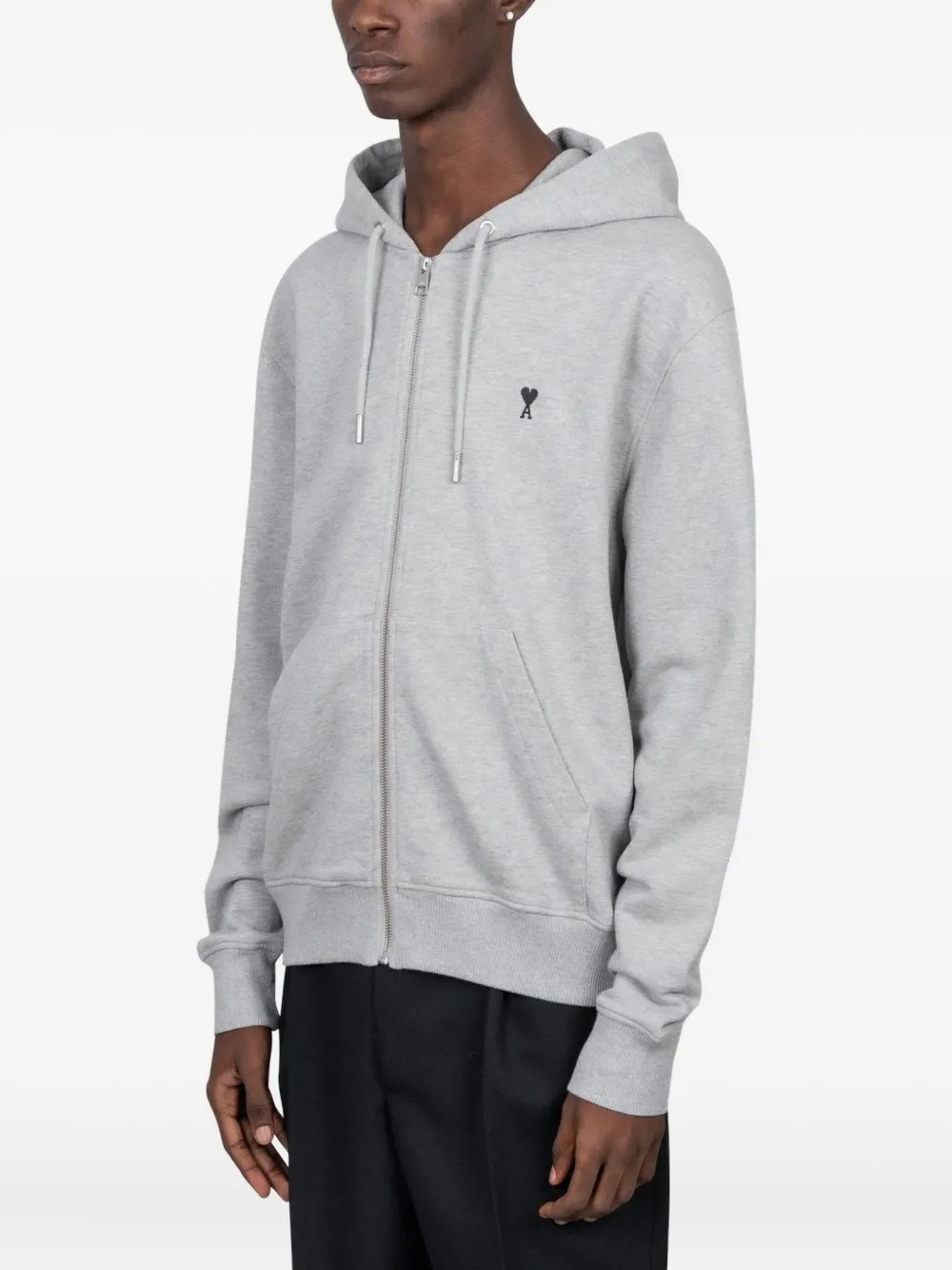AMI Paris logo-embroidery zip-up hoodie | Hoodies | Image 2