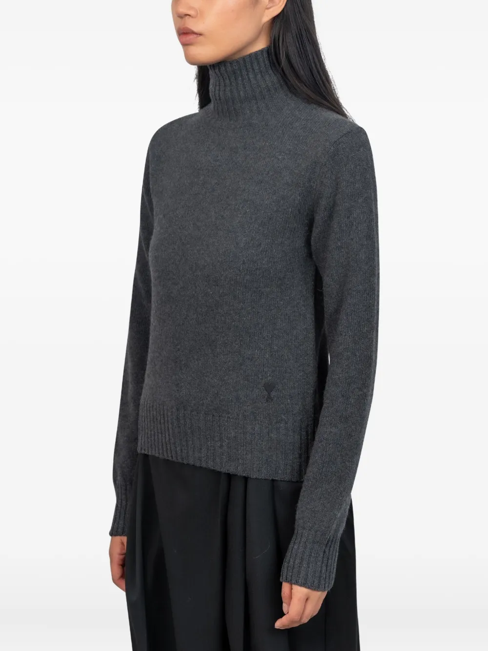 Ami Alexandre Mattiussi Ami De Coeur Sweater In Gray