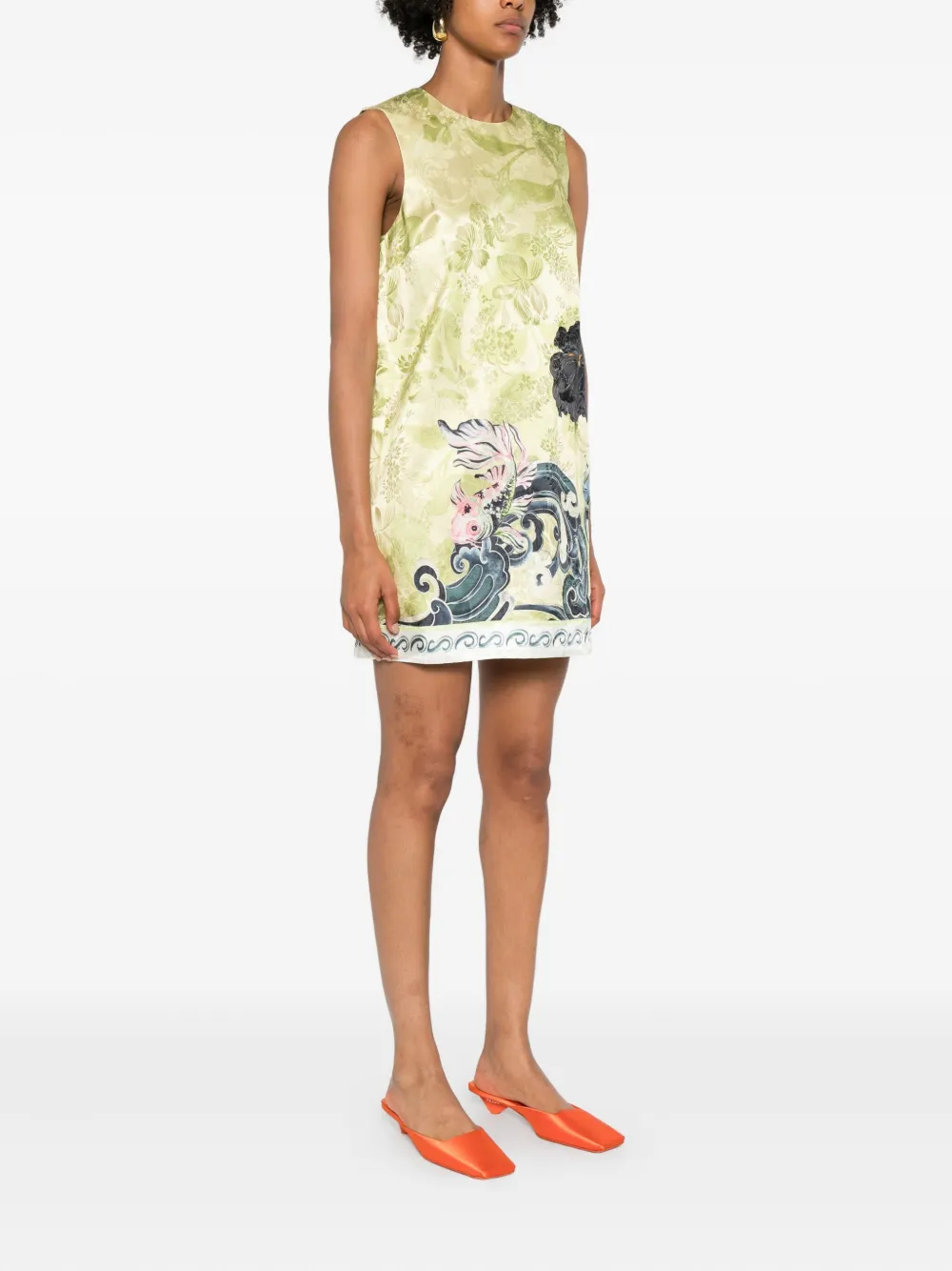 ALEMAIS Rochester mouwloze mini-jurk met bloemenprint Groen