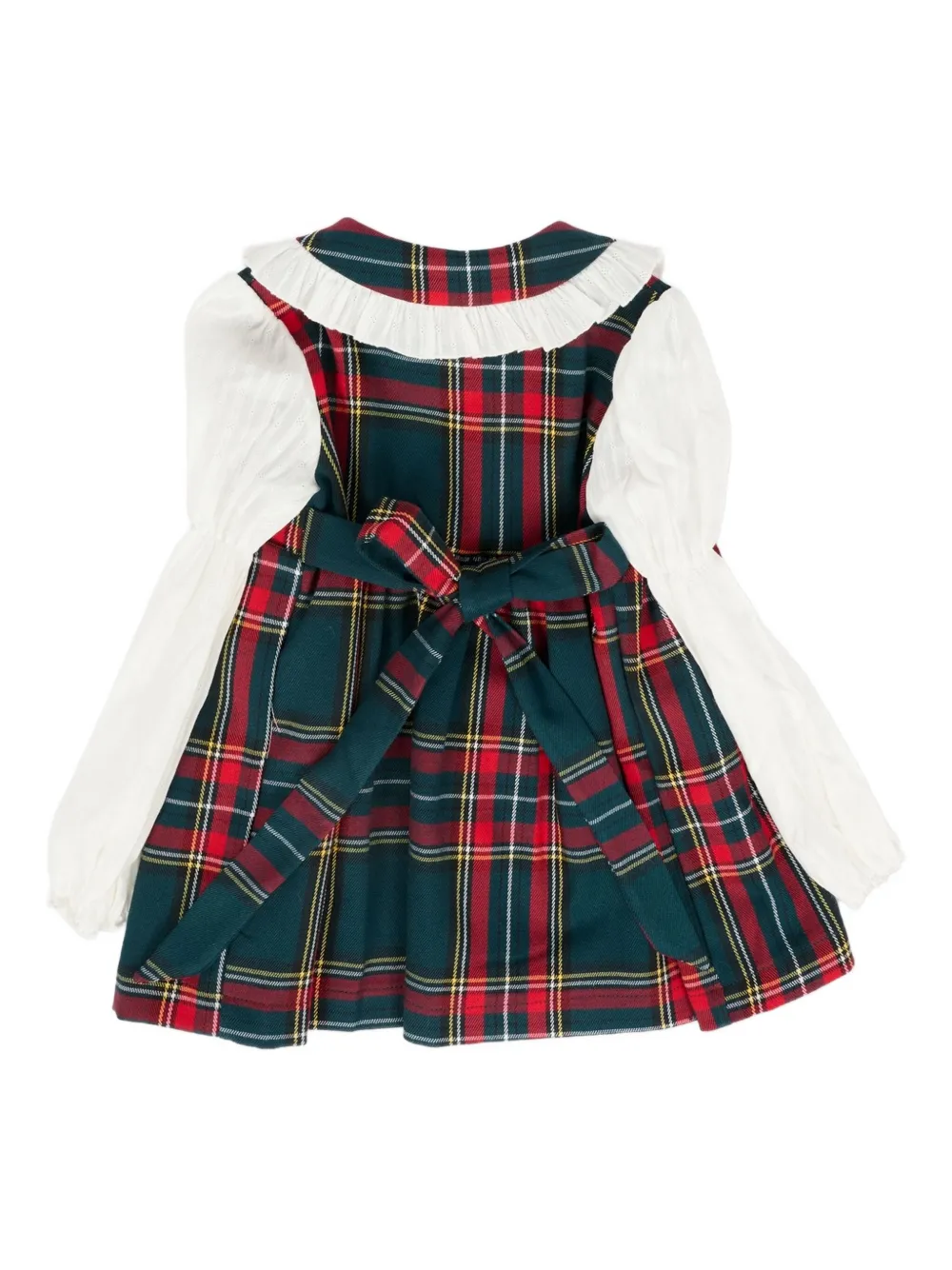 La Stupenderia plaid-bow dress Rood