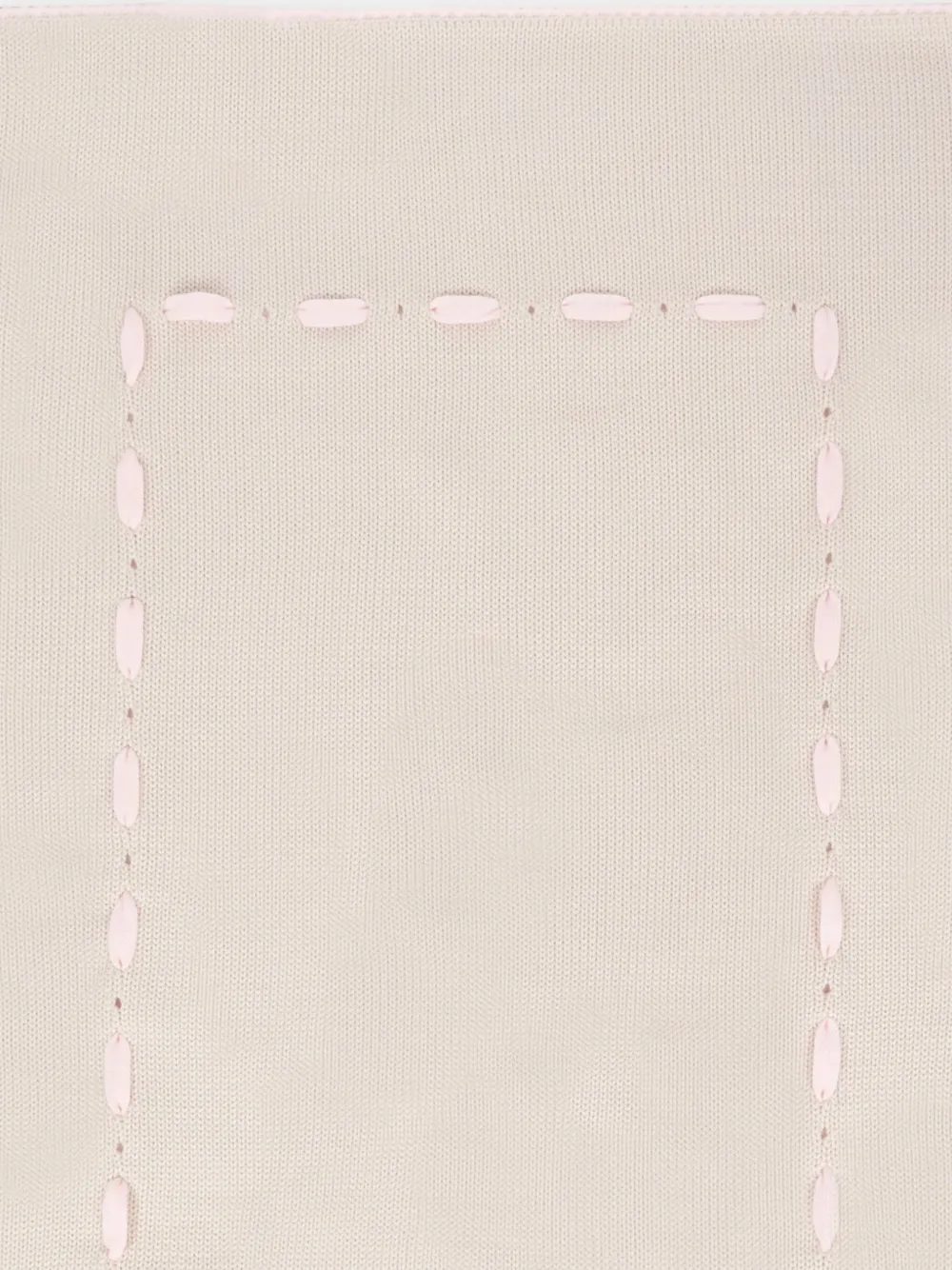 Little Bear Wollen deken met stiksels Beige
