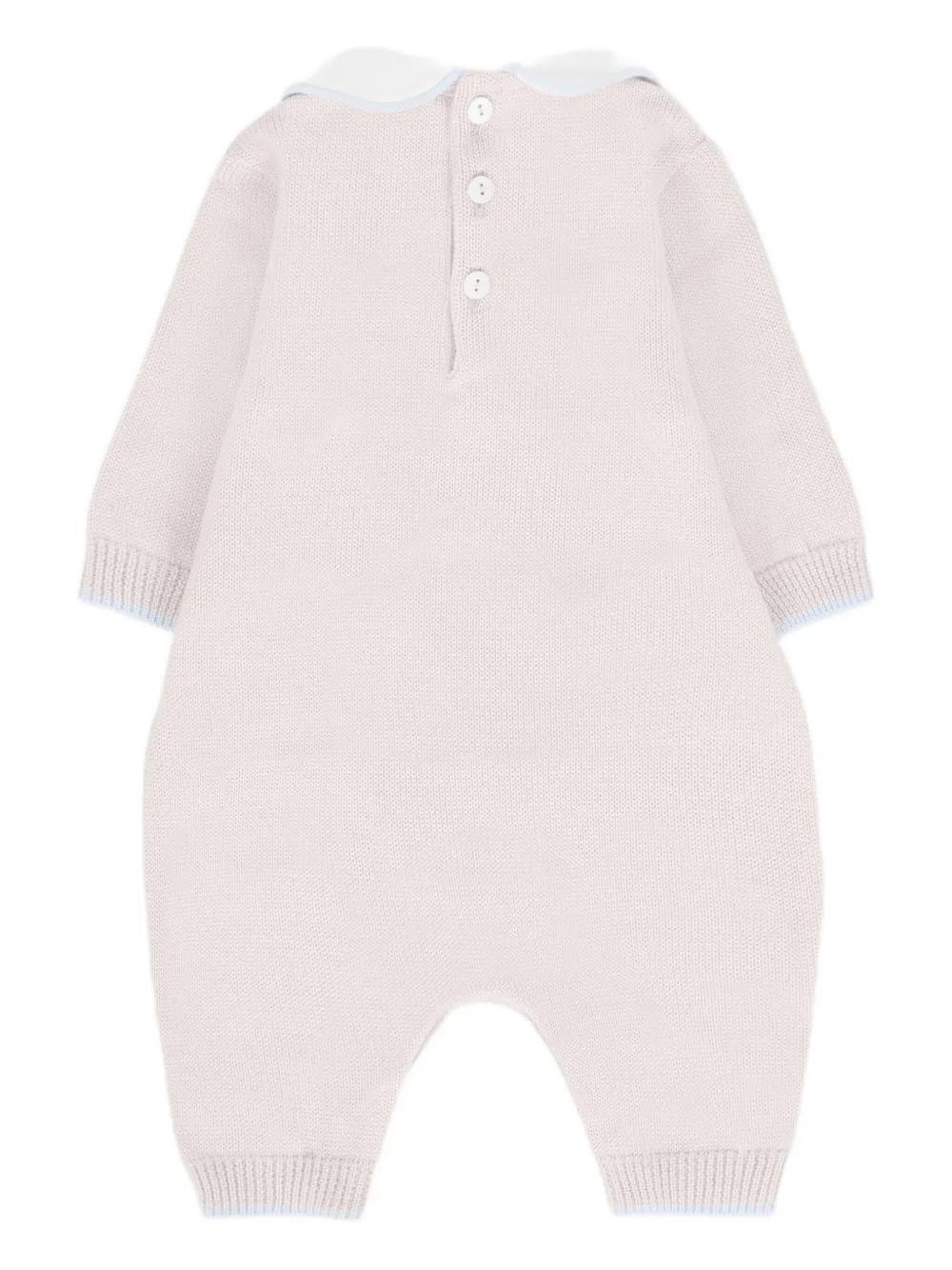Little Bear Wollen romper met Peter Pan-kraag Beige