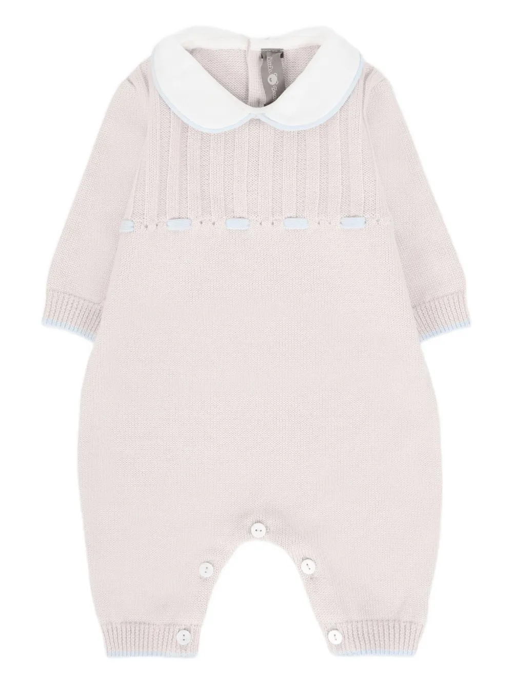 Little Bear Wollen romper met Peter Pan-kraag Beige