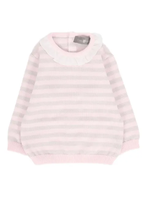 Little Bear ruffled striped sweater