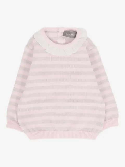 Little Bear ruffled striped sweater