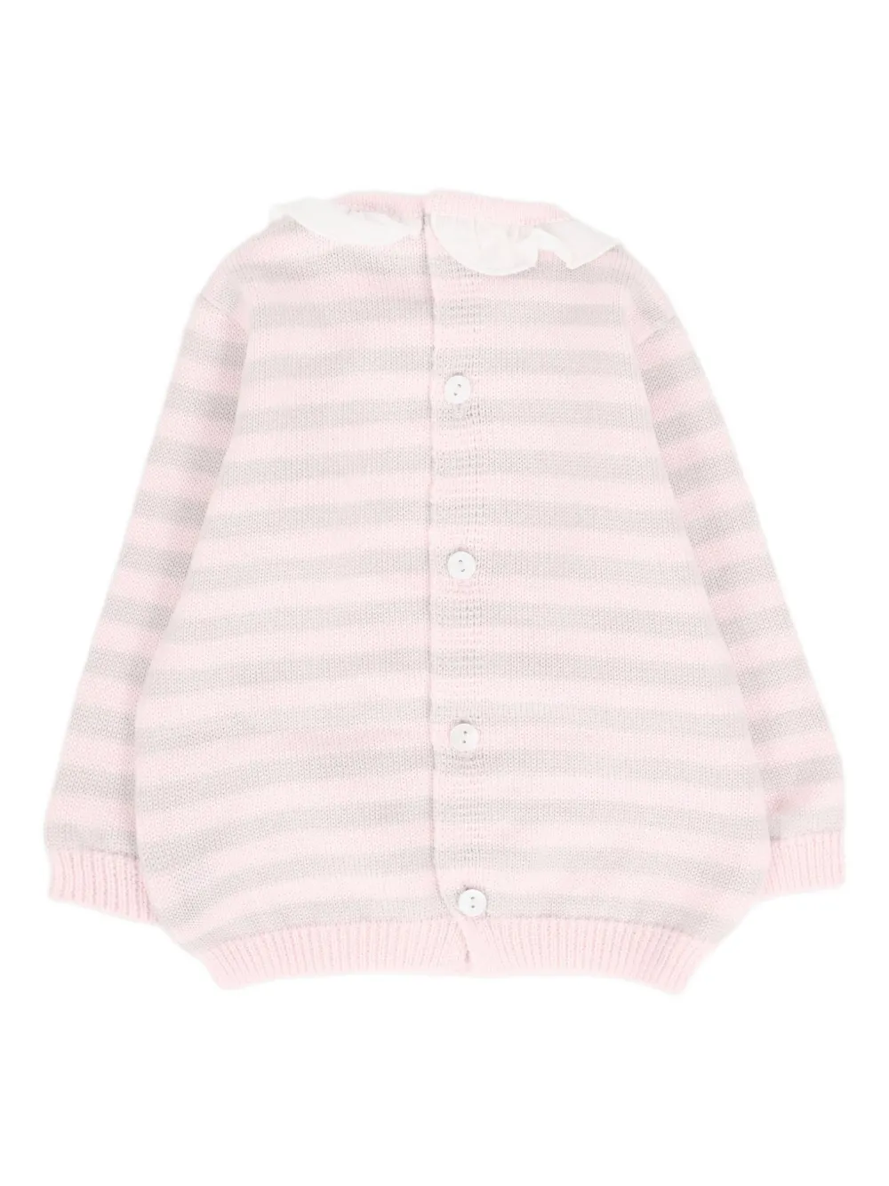 Little Bear Gestreepte trui met ruches Roze